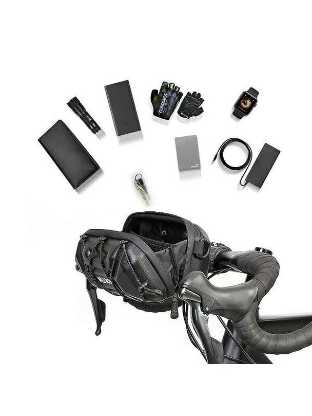 WILDMAN sakwa rowerowa na kierownicę na zamek 2L XT17 czarna