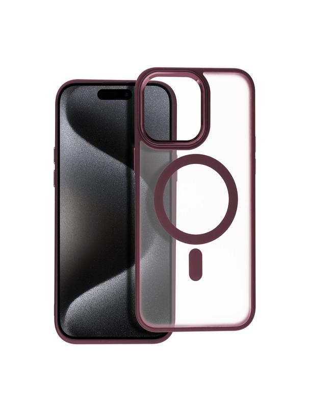 Futerał MATTE MAG COVER kompatybilny z MagSafe do IPHONE 15 Pro Max czerwony