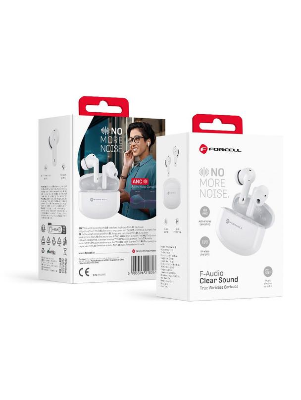 Słuchawki bezprzewodowe douszne Forcell F-Audio TWS Clear Sound białe