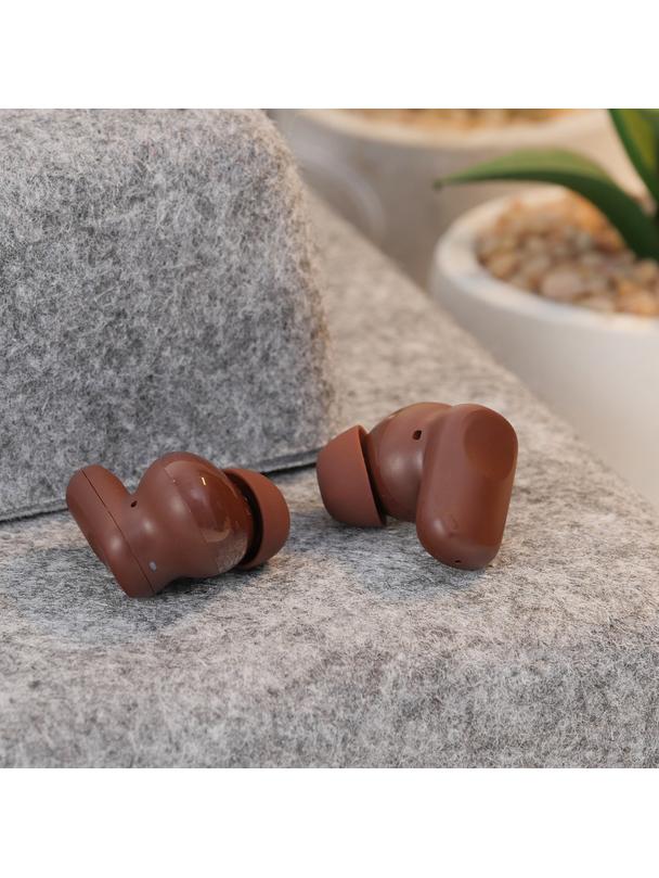 Słuchawki bezprzewodowe douszne Hoco TWS EQ19 brązowe