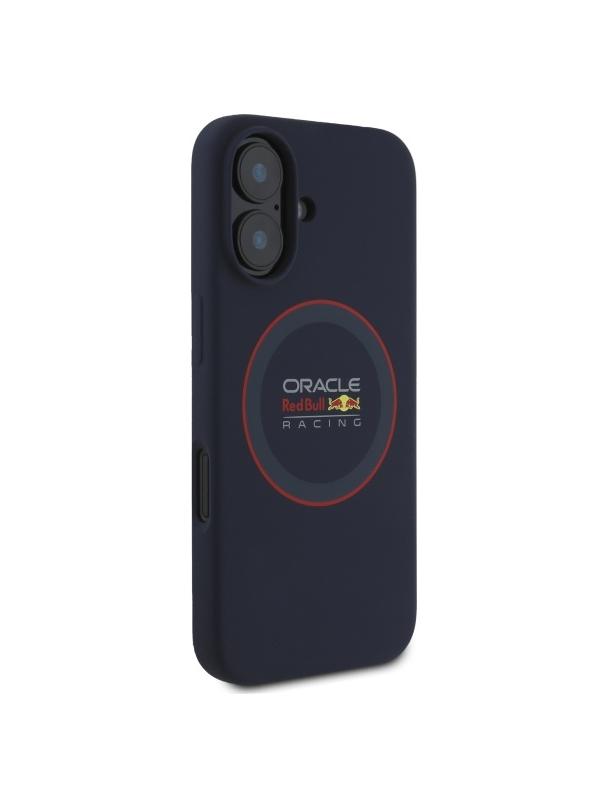 RED BULL futerał do IPHONE 16 kompatybilny z MagSafe RBHMP16S24SIILVR (Silicone red Ring) navy