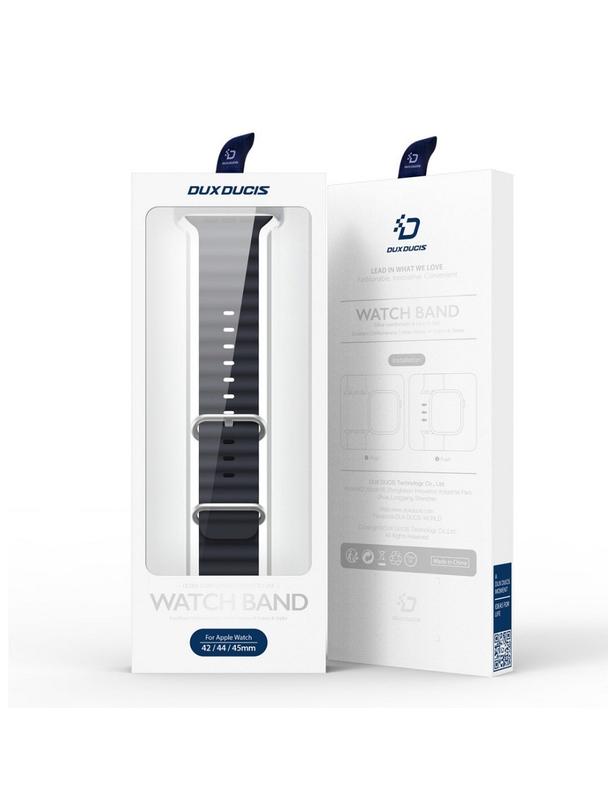 DUX DUCIS pasek OCEAN WAVE silikonowy do Apple Watch 42 / 44 / 45 mm grafitowy