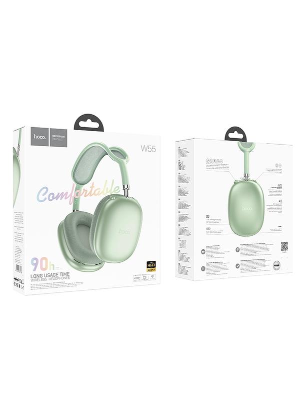 Słuchawki bezprzewodowe nauszne Hoco W55 zielone