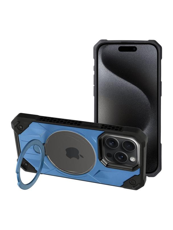 Futerał ARMOR MAG COVER kompatybilny z MagSafe do IPHONE 15 Pro Max niebieski