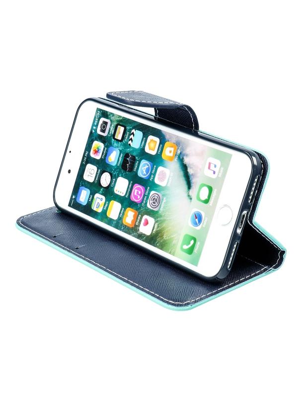 Kabura FANCY Book do SAMSUNG J5 2016 granatowo miętowy