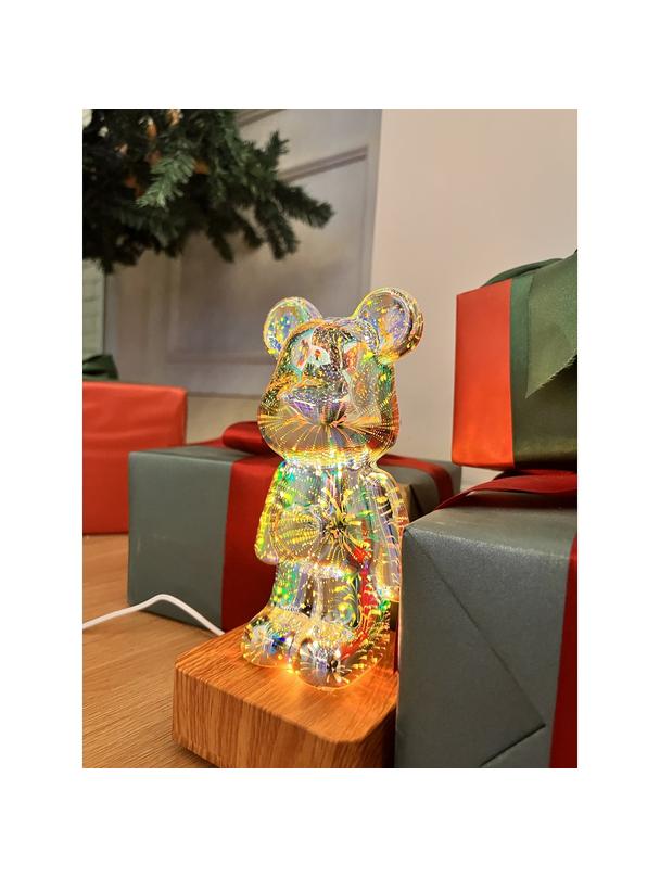 Lampka nocna LED 3D Miś Art Deco stojący L3GFBD