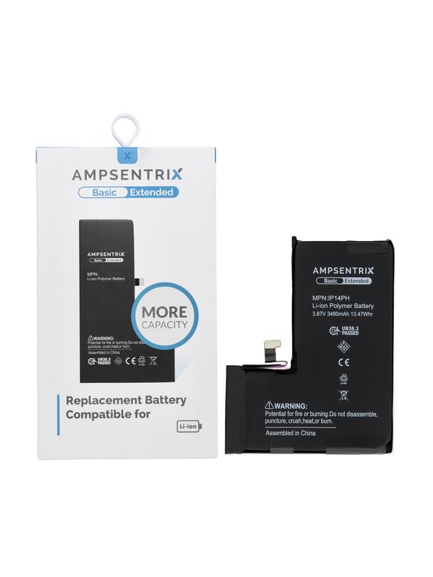 AmpSentrix Basic bateria do iPhone 14 Pro (zwiększona pojemność 3480 mAh)