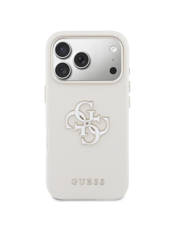 GUESS futerał do IPHONE 17 Pro Max GUHCP17X5PS4RGGE (PU FW Resin Logo) beżowy