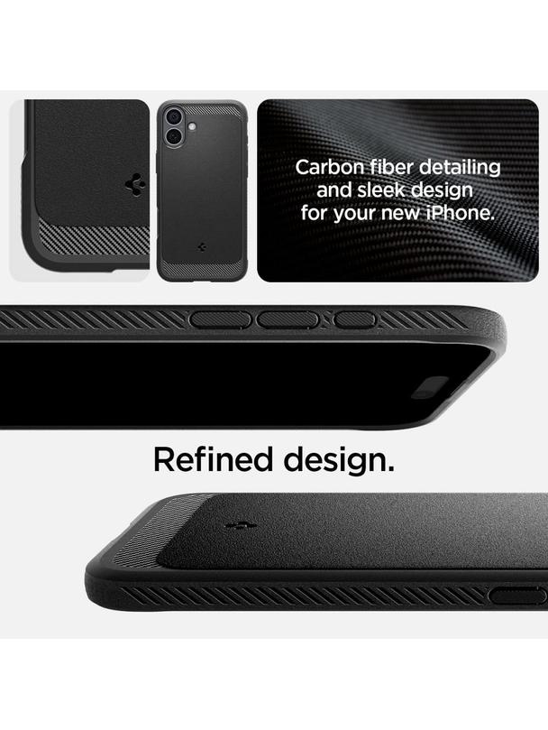 SPIGEN futerał RUGGED ARMOR MAG kompatybilny z MagSafe do IPHONE 16 matte black