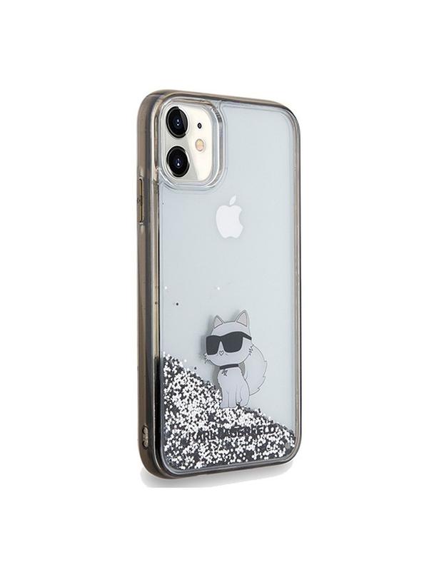 KARL LAGERFELD futerał do IPHONE 11 KLHCN61LKCNSK (Liquid Glitter C) transparentny