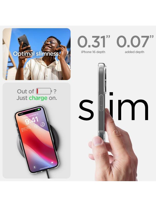 SPIGEN futerał ULTRA HYBRID MAG kompatybilny z MagSafe do IPHONE 16 Plus black