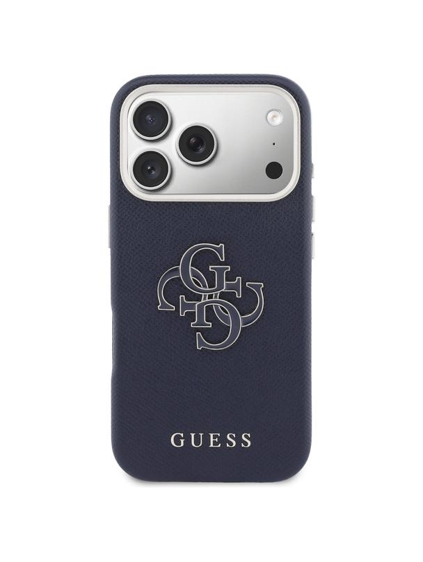 GUESS futerał do IPHONE 17 Pro Max GUHCP17X5PS4RGGB (PU FW Resin Logo) niebieski