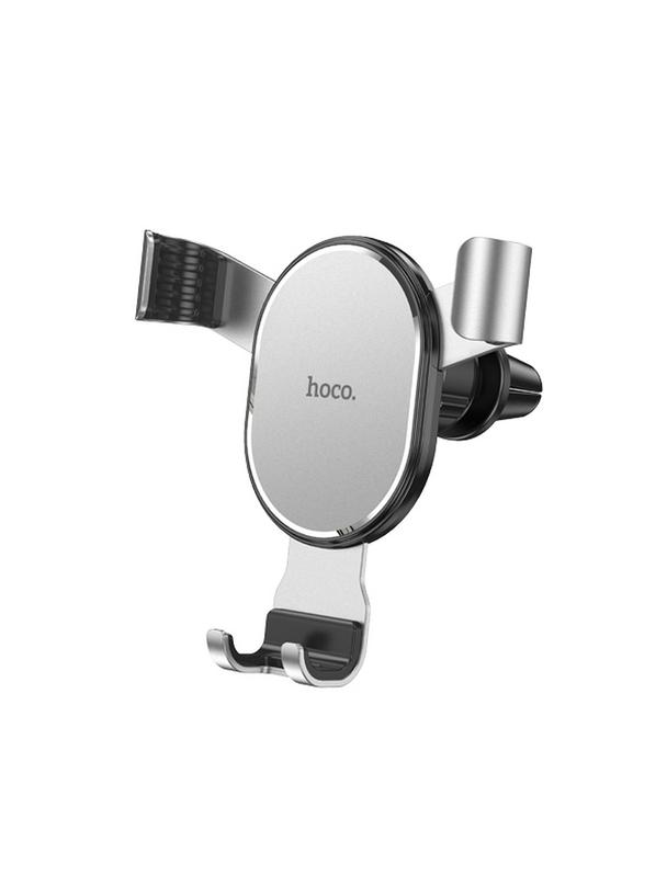 Uchwyt na telefon do samochodu grawitacyjny Hoco do kratki CA56 PLUS metal srebrny