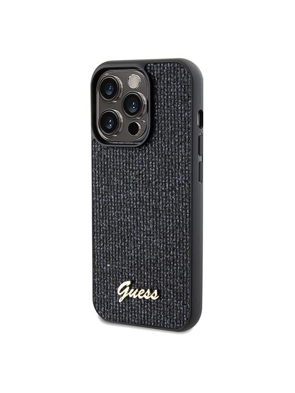 GUESS futerał do IPHONE 14 Pro GUHCP14LPMSDGSK (Disco Metal Script) czarny