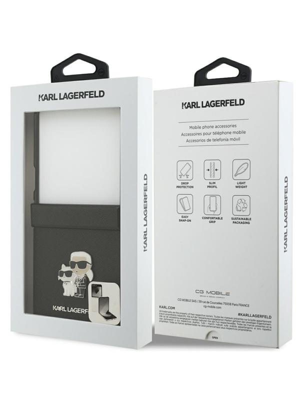 KARL LAGERFELD futerał do SAMSUNG Z Flip7 KLHCZF7SAPKCNPK (Saffiano KC PIN) czarny