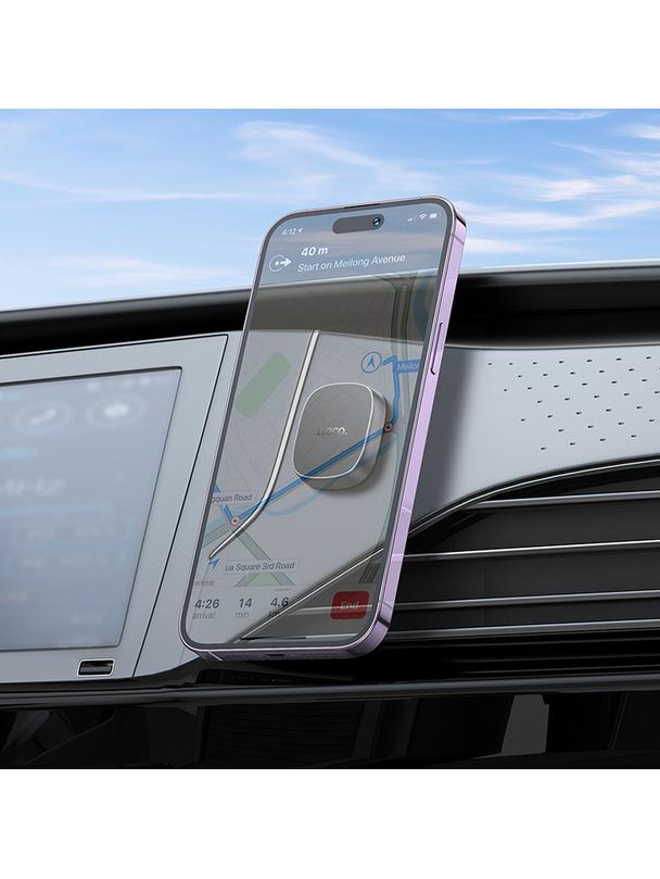 Uchwyt na telefon do samochodu magnetyczny Hoco do deski H52 szary