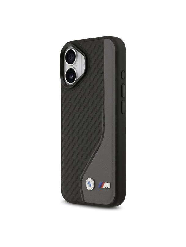 BMW futerał do IPHONE 17 kompatybilny z MagSafe BMHMP17S25PCCSCAK (PU Carbon Logo) anthracite