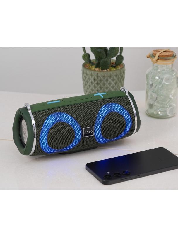 Głośnik bluetooth LED 2 x 5W 2h Hoco HC12 zielony