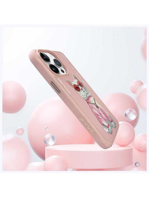 NIMMY futerał GLASSES COOL CAT do IPHONE 15 Pro różowy