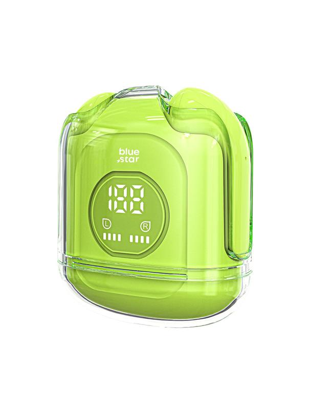 Słuchawki bezprzewodowe douszne Blue Star Transparency Fi22 TWS zielone