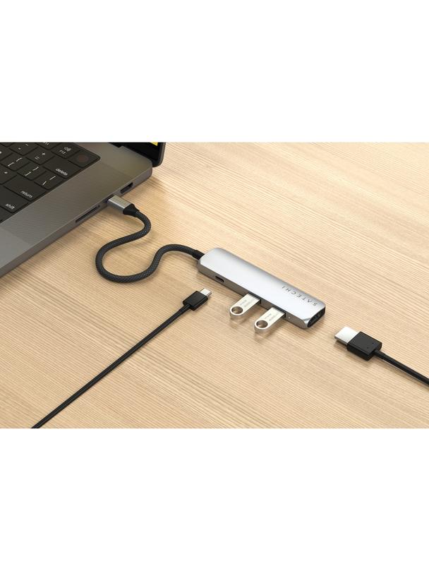 SATECHI adapter HUB 4w1 Typ C ST-P4SS srebrny
