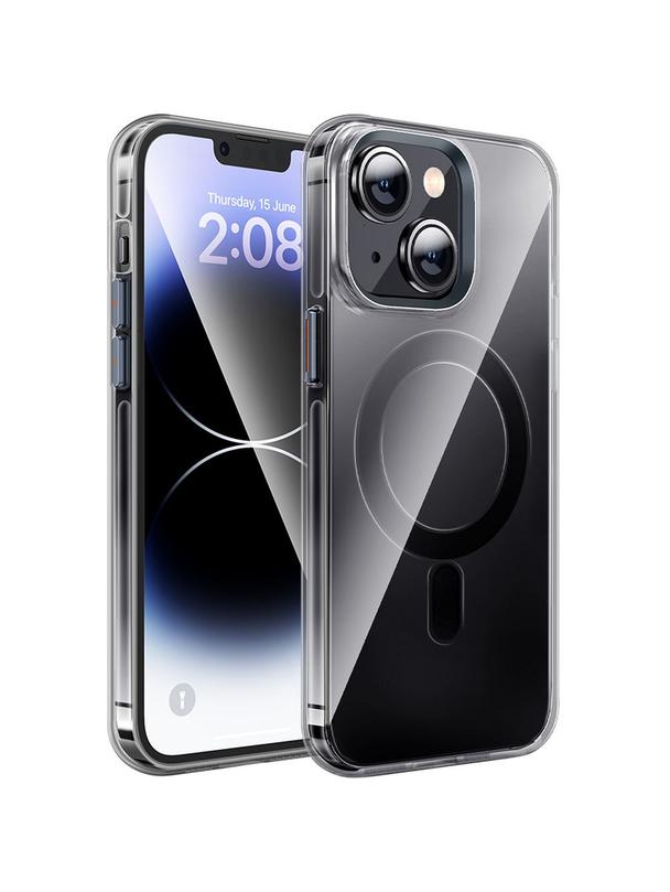 Etui na iPhone 15 PLUS Hoco AS3 zgodny z MagSafe czarny transparentny