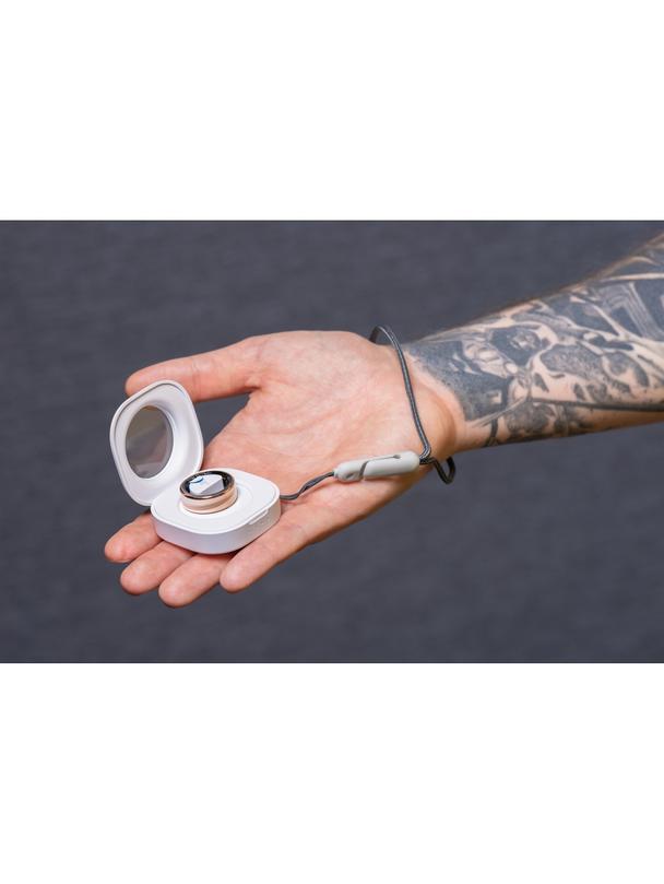 Smart Ring R11M- inteligentny pierścień ze stali ze stacją ładującą rozmiar 8 (18,1mm) złoty