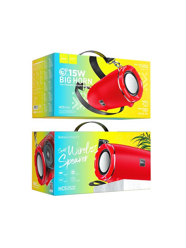 Głośnik bluetooth 2 x 15W 4h Hoco HC5 czerwony