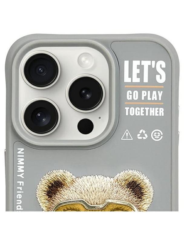 NIMMY futerał COOL&CUTE 2.0 Bear do IPHONE 15 Pro szary