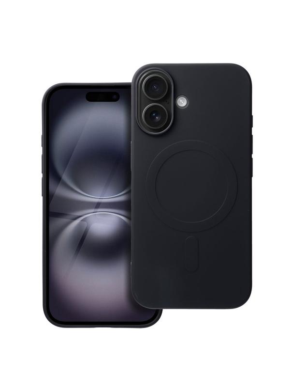 Futerał SILICONE MAG COVER (big hole) kompatybilny z MagSafe do IPHONE 16 czarny