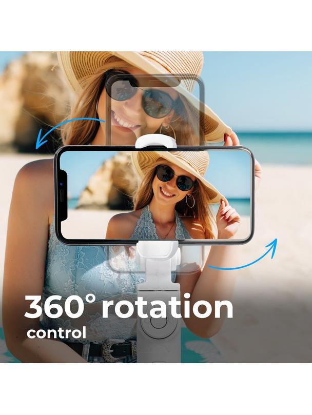 Uchwyt selfie z pilotem bezprzewodowym tripod SSTR-12 biały