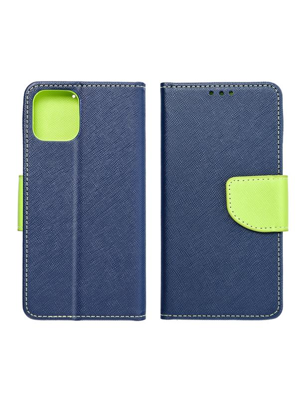 Kabura FANCY Book do XIAOMI Redmi Note 11 / 11S granatowo limonkowy
