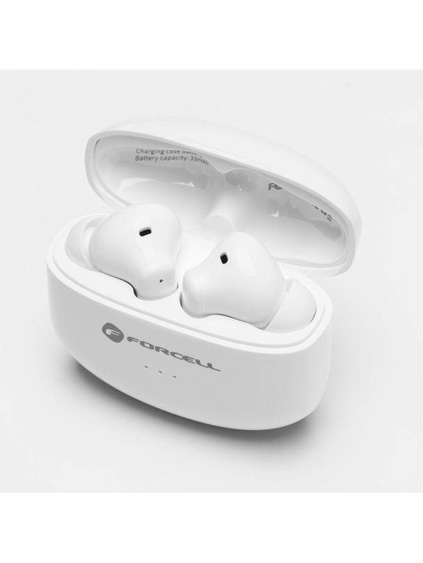 Słuchawki bezprzewodowe douszne Forcell F-Audio TWS Clear Sound białe