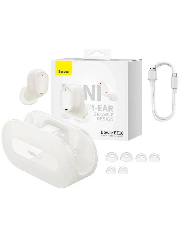 BASEUS słuchawki bezprzewodowe bluetooth TWS Bowie EZ10 A00054300226-Z1 białe