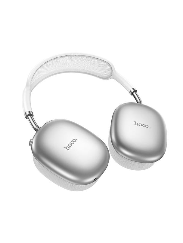 Słuchawki bezprzewodowe nauszne Hoco ANC W55 Plus srebrne