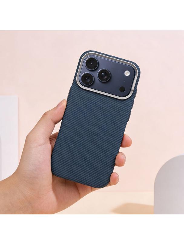 Futerał do iPhone 17 PRO MAX Kevlar zgodny z MagSafe niebieski