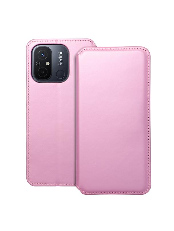 Kabura DUAL POCKET Book do XIAOMI Redmi 12c jasny różowy