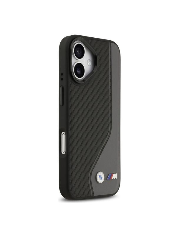 BMW futerał do IPHONE 17 kompatybilny z MagSafe BMHMP17S25PCCSCAK (PU Carbon Logo) anthracite