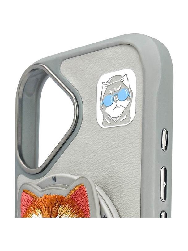 NIMMY futerał GLASSES COOL CAT kompatybilny z MagSafe do IPHONE 16 szary