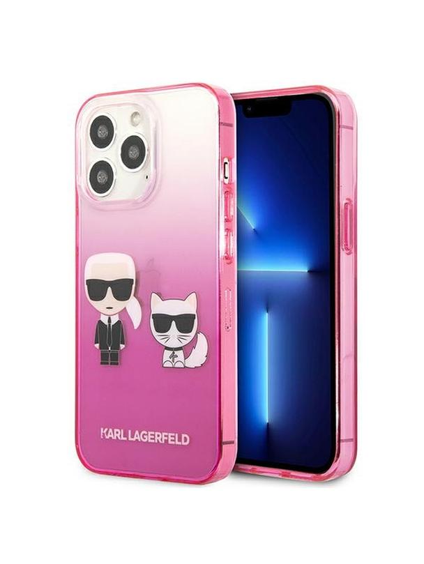 KARL LAGERFELD futerał do IPHONE 13 Pro KLHCP13LTGKCP (K Choupette Centered) różowy