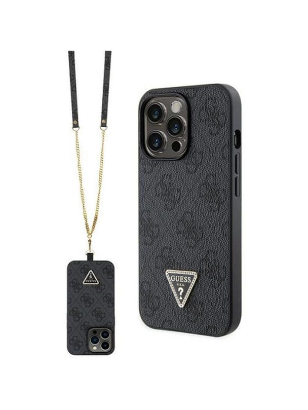 GUESS futerał do IPHONE 13 Pro Max GUHCP13XP4TDSCPK (Metal Logo Starss Crossbody) czarny