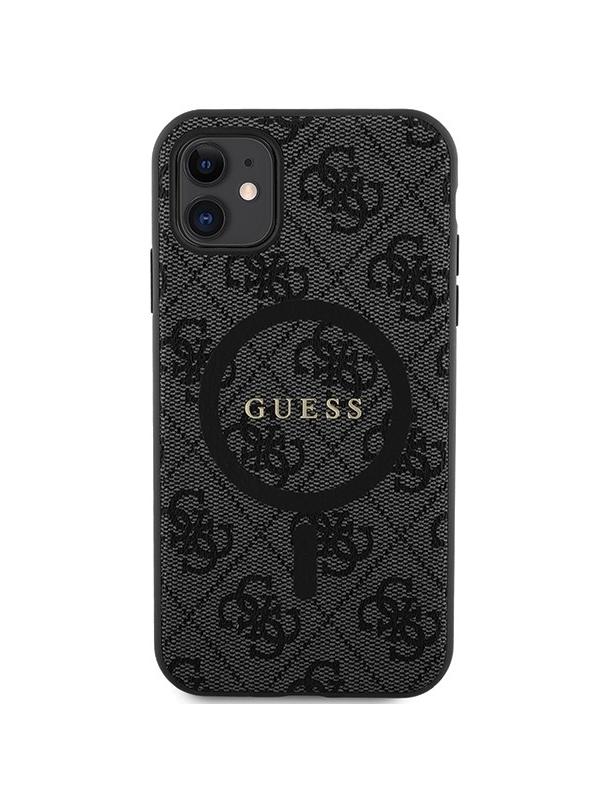 GUESS futerał do IPHONE 11 kompatybliny z MagSafe GUHMN61G4GFRK (4G Ring classic logo) czarny