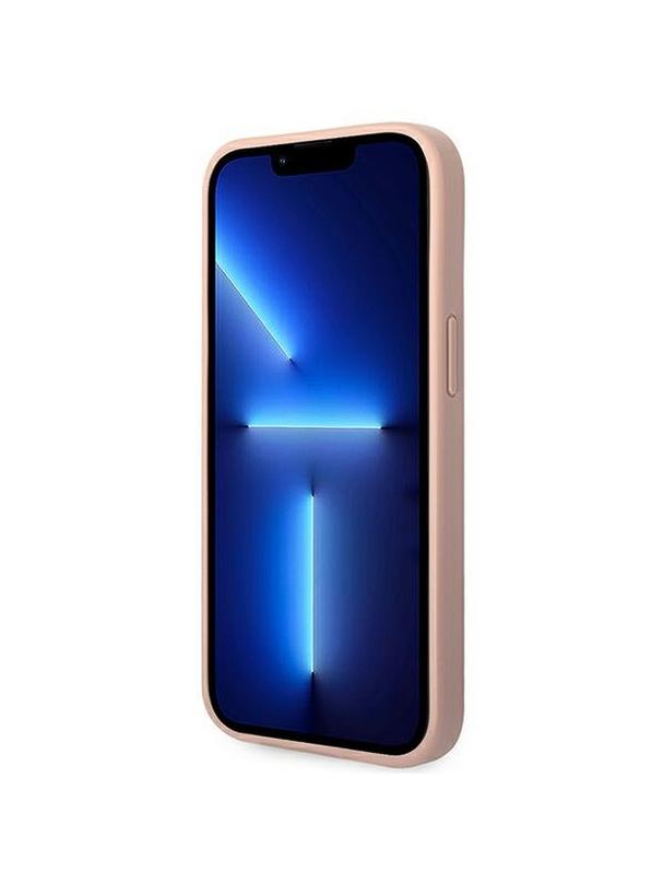 GUESS futerał do IPHONE 14 Plus GUHCP14MPSASBPI (Saffiano With Metal Logo) różowy