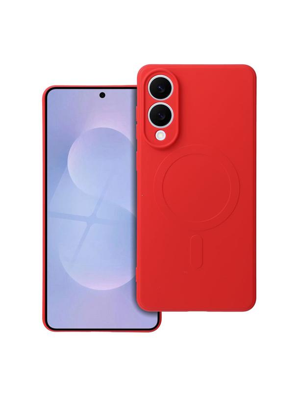 Futerał SILICONE MAG COVER kompatybilny z MagSafe do SAMSUNG S25 EDGE czerwony