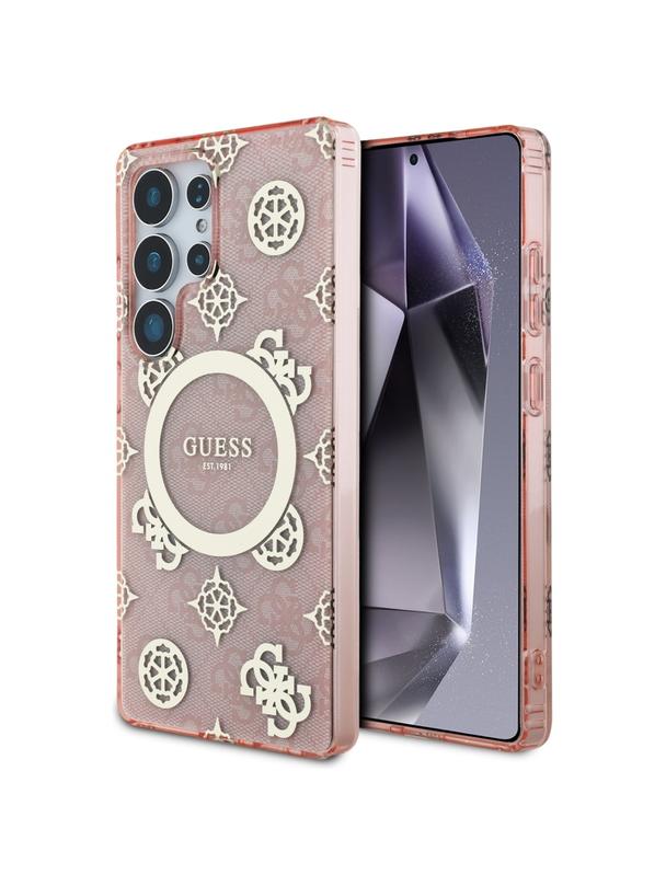 GUESS futerał do SAMSUNG S25 Ultra GUHMS25LH4PYEEP (Magnetic IML Peony on 4G Background) różowy