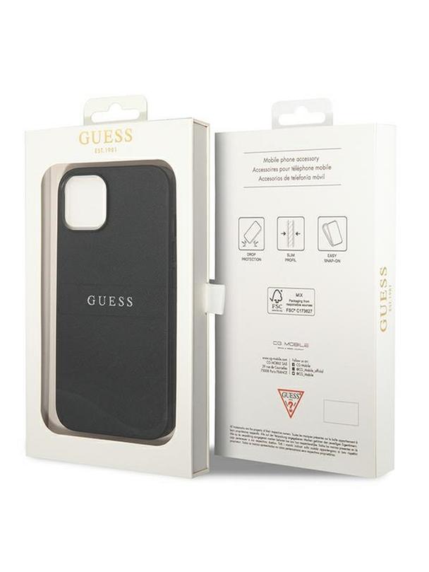 GUESS futerał do IPHONE 14 Plus GUHCP14MPSASBBK (Saffiano With Metal Logo) czarny