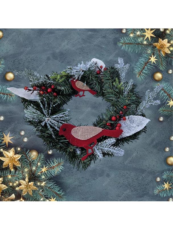 Stroik świąteczny wieniec dekoracyjny 30 cm RC-K-512 zielony