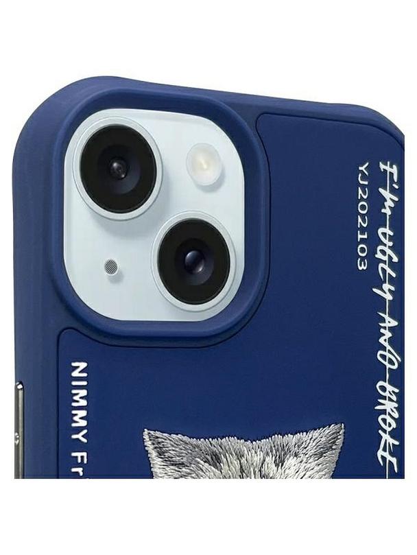 NIMMY futerał GLASSES COOL CAT do IPHONE 15 niebieski