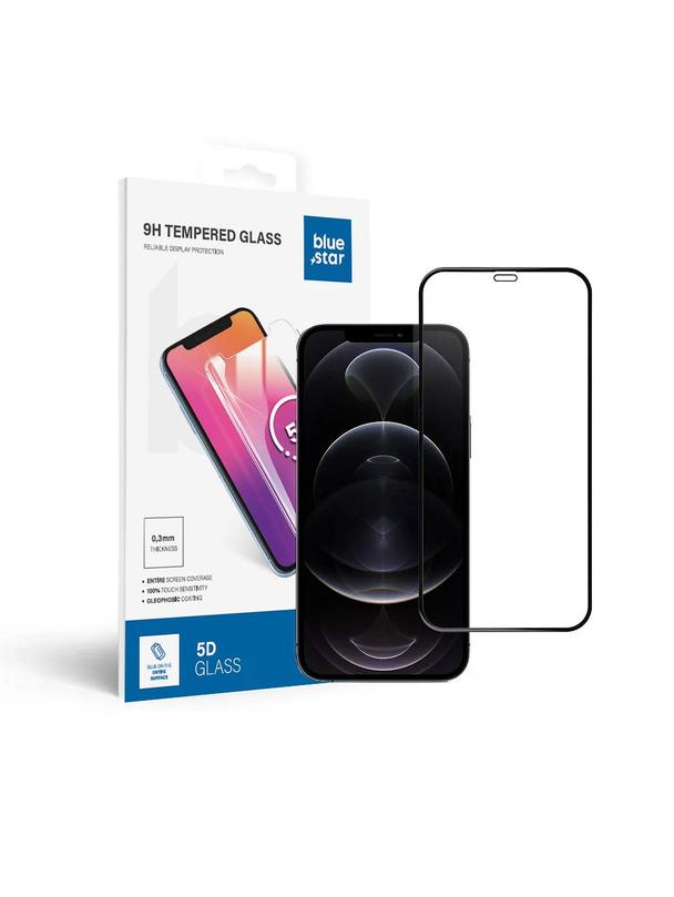 Szkło hartowane do iPhone 12 PRO MAX (full glue) Blue Star 5D czarne