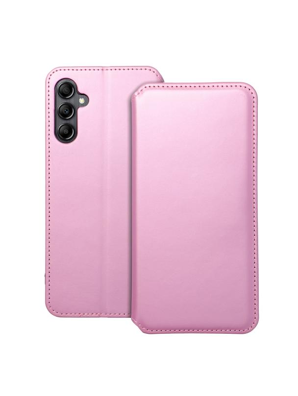Kabura DUAL POCKET Book do SAMSUNG A14 5G jasny różowy